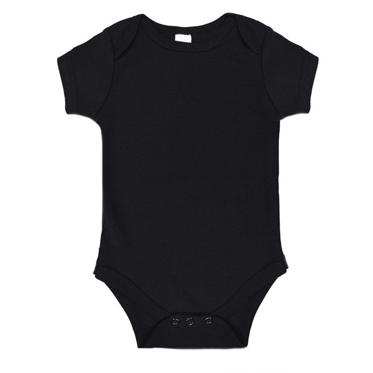 Picture of BS4658-BLK: BLACK/GREY BODYSUIT (0-6 MONTHS)